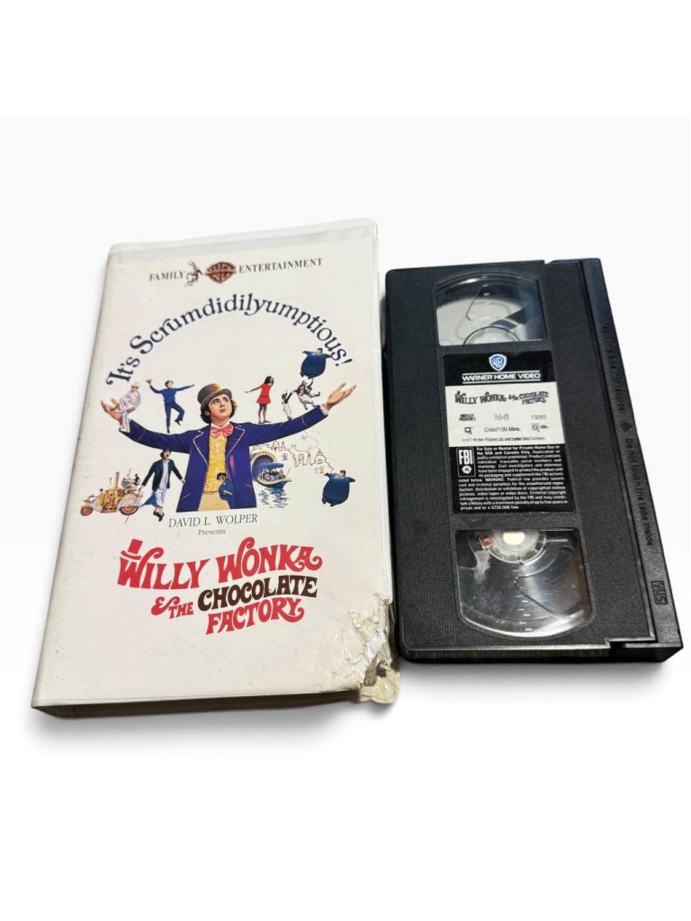 Vintage 1971 Willy Wonka & The Chocolate Factory Movie VHS Warner Home Video Vcr